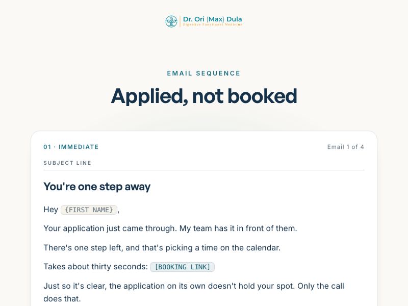 Applied-not-booked preview